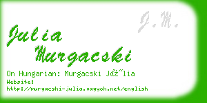 julia murgacski business card